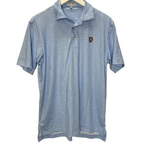 Peter Millar Summer Comfort Polo Shirt Mens S Blue Skulls Berkley Hall Golf